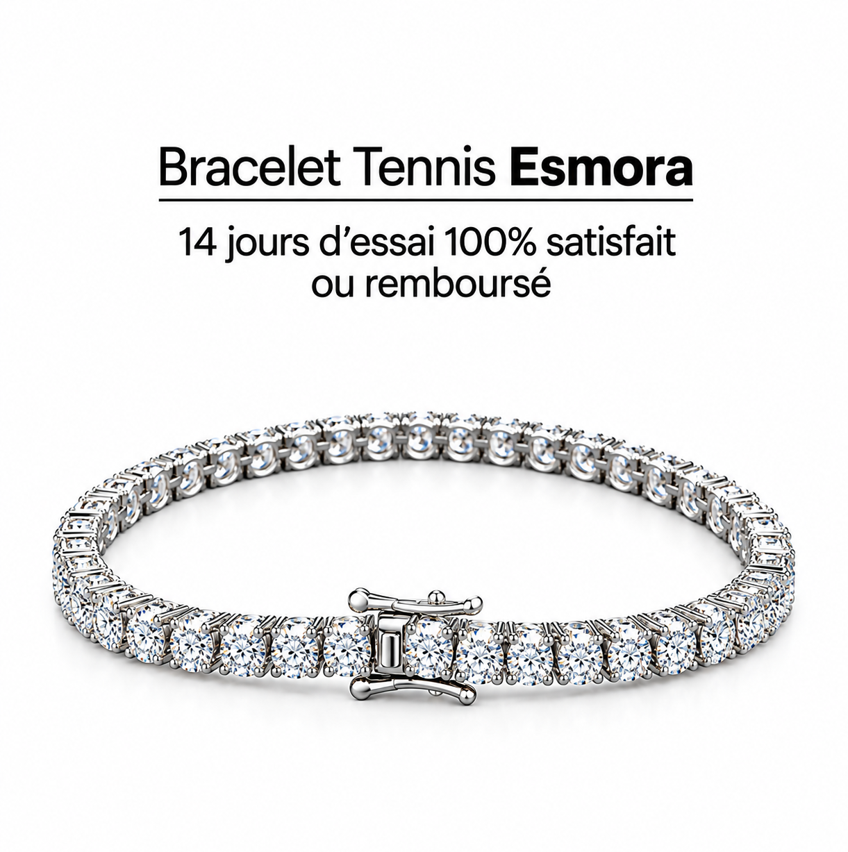 Bracelet tennis moissanite S925 luxe